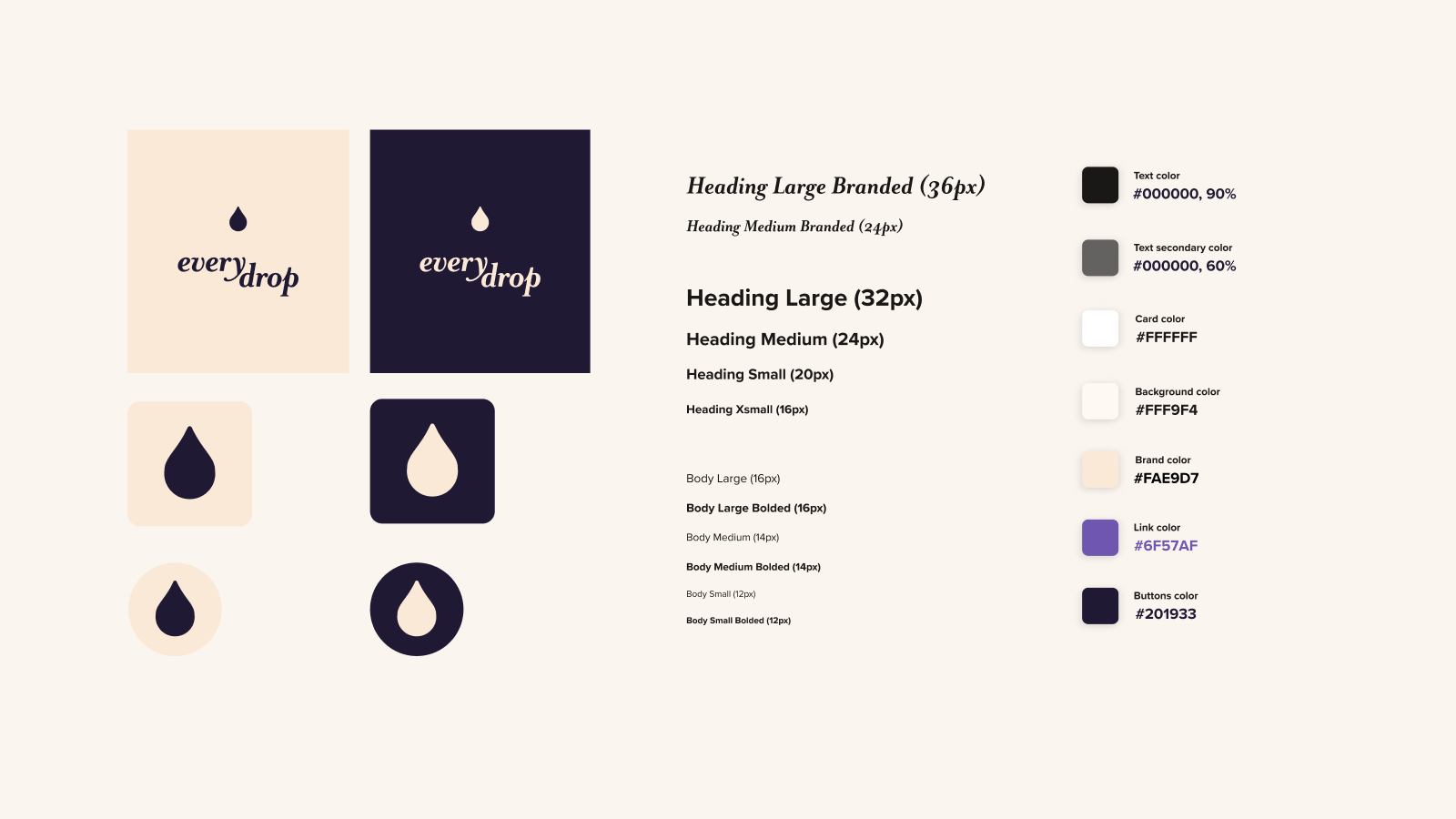 Design system: type scale and color tokens